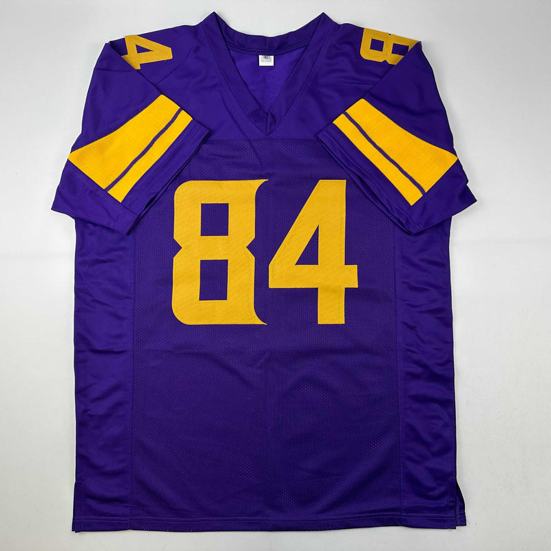 Autographed/Signed Randy Moss Minnesota Color Rush Purple Football Jersey Beckett BAS COA