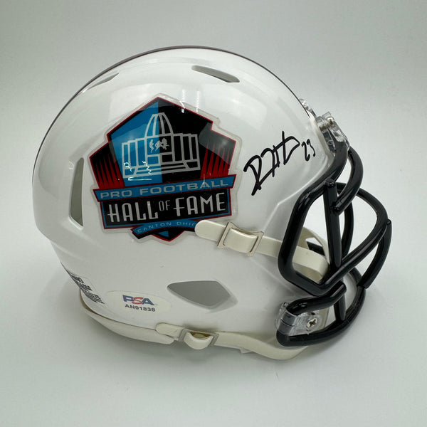 Autographed/Signed Devin Hester Chicago Bears Hall of Fame Mini Football Helmet PSA COA