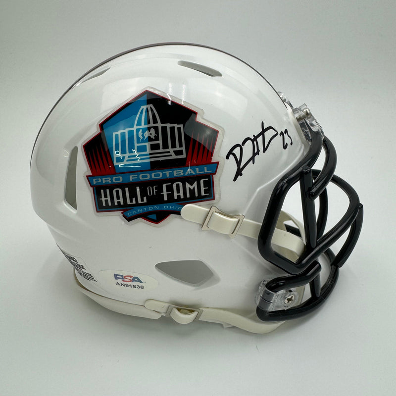 Autographed/Signed Devin Hester Chicago Bears Hall of Fame Mini Football Helmet PSA COA