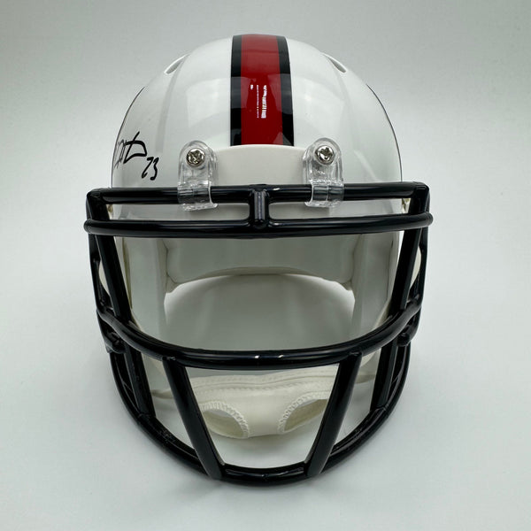 Autographed/Signed Devin Hester Chicago Bears Hall of Fame Mini Football Helmet PSA COA