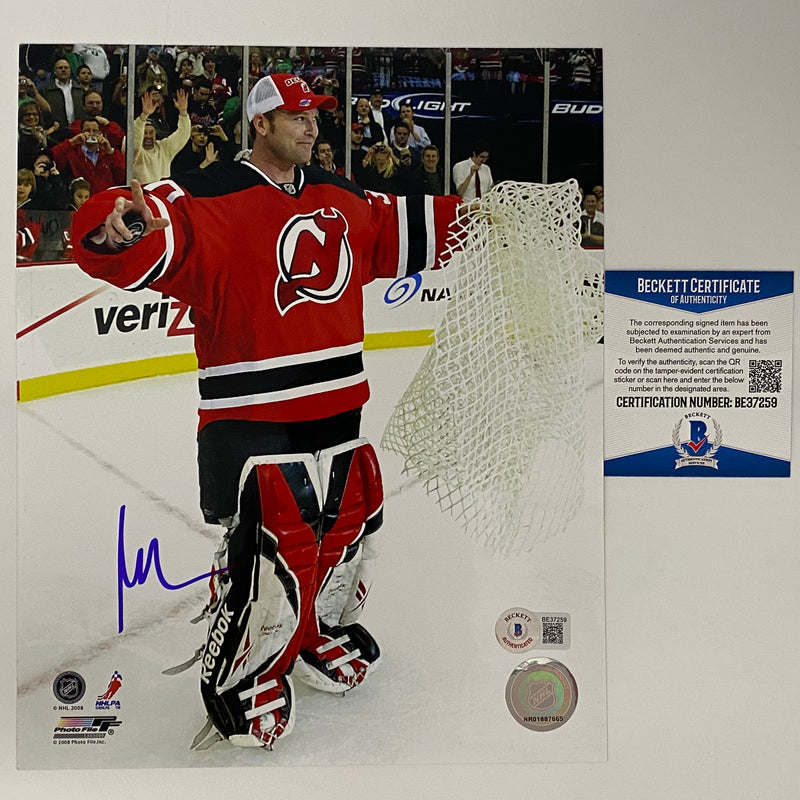 Autographed/Signed Martin Brodeur New Jersey Devils 8x10 Hockey Photo Beckett BAS COA #6
