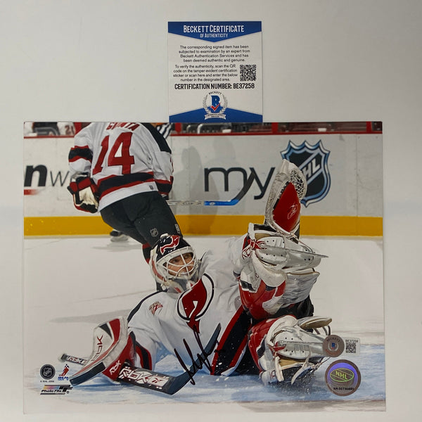 Autographed/Signed Martin Brodeur New Jersey Devils 8x10 Hockey Photo Beckett BAS COA #1