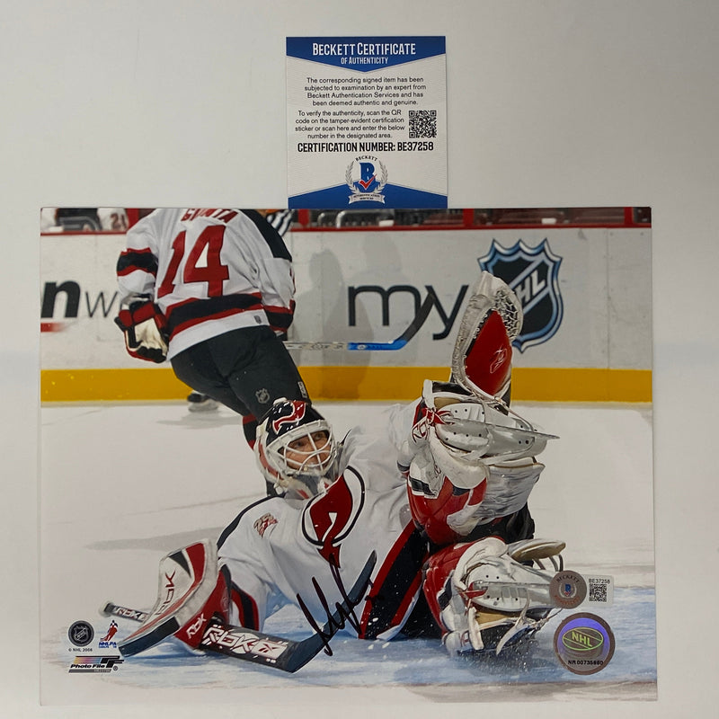 Autographed/Signed Martin Brodeur New Jersey Devils 8x10 Hockey Photo Beckett BAS COA #1