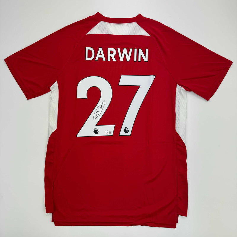 Autographed/Signed Darwin Nunez Liverpool Red Soccer Jersey Beckett BAS COA #2