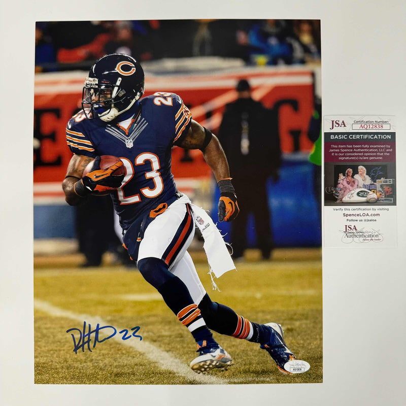 Autographed/Signed Devin Hester Chicago Bears 11x14 Football Photo JSA COA #4