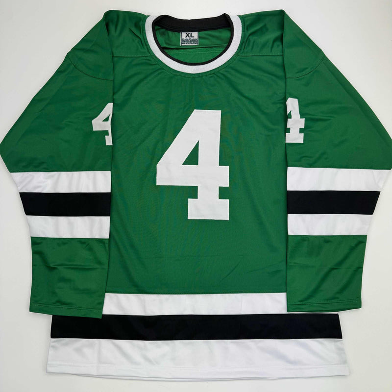 Autographed/Signed Miro Heiskanen Dallas Green Retro Hockey Jersey JSA COA