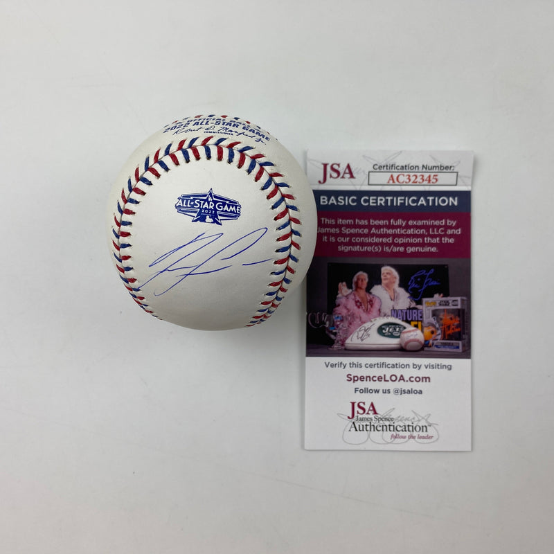 Autographed/Signed Ronald Acuna Jr. 2022 All-Star Game Rawlings Official Major League ROML Baseball JSA COA