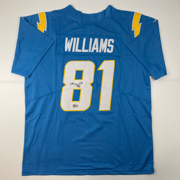 Autographed/Signed Mike Williams Los Angeles LA Powder Blue Football Jersey Beckett BAS COA