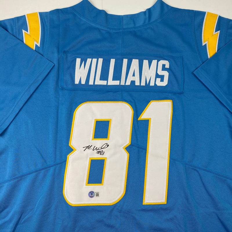 Autographed/Signed Mike Williams Los Angeles LA Powder Blue Football Jersey Beckett BAS COA
