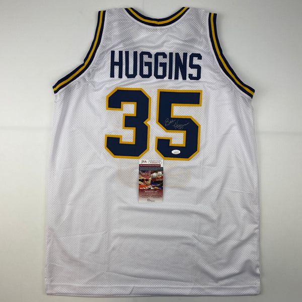 Autographed/Signed Bob Huggins West Virginia White College Basketball Jersey JSA COA