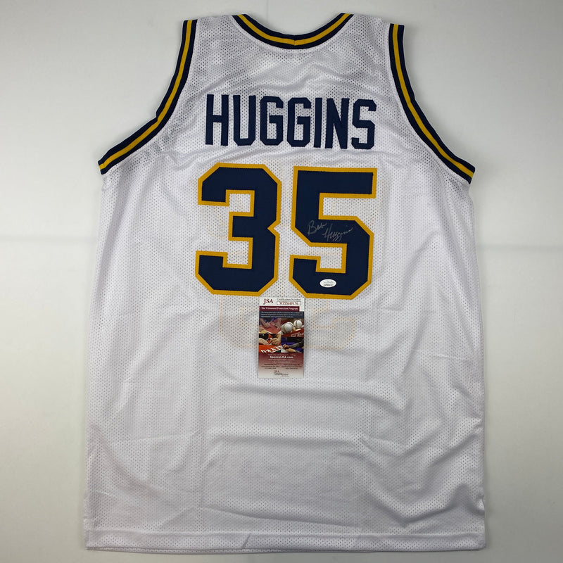 Autographed/Signed Bob Huggins West Virginia White College Basketball Jersey JSA COA