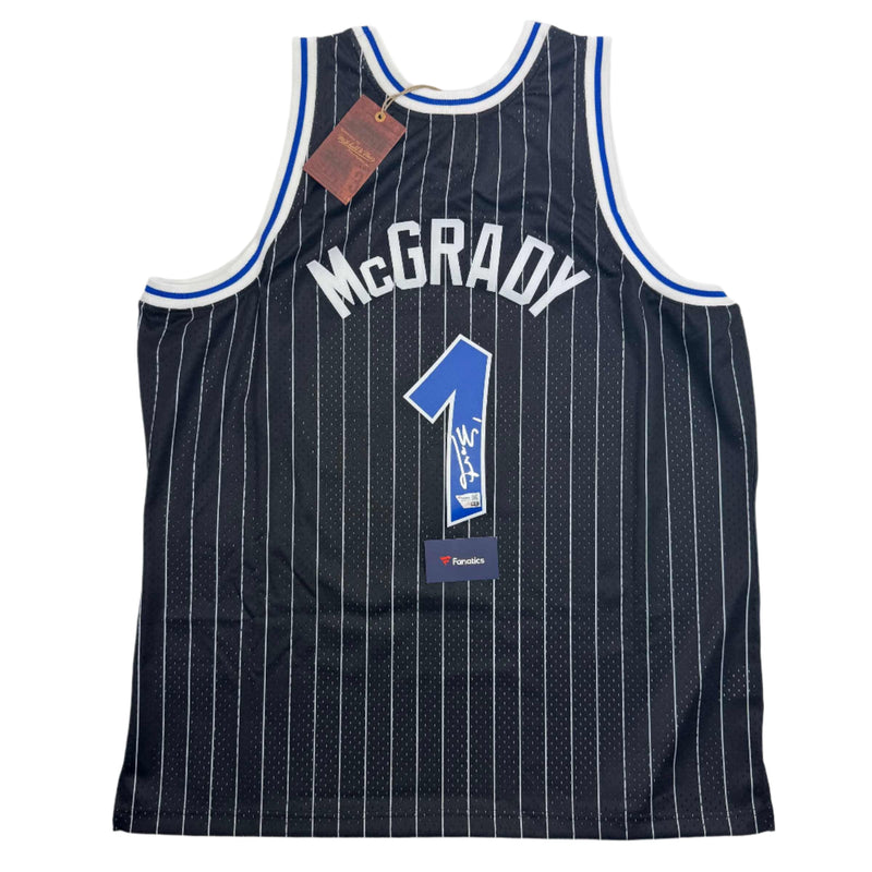 Autographed/Signed Tracy McGrady Orlando Magic Black Authentic Swingman Mitchell & Ness Basketball Jersey Fanatics COA
