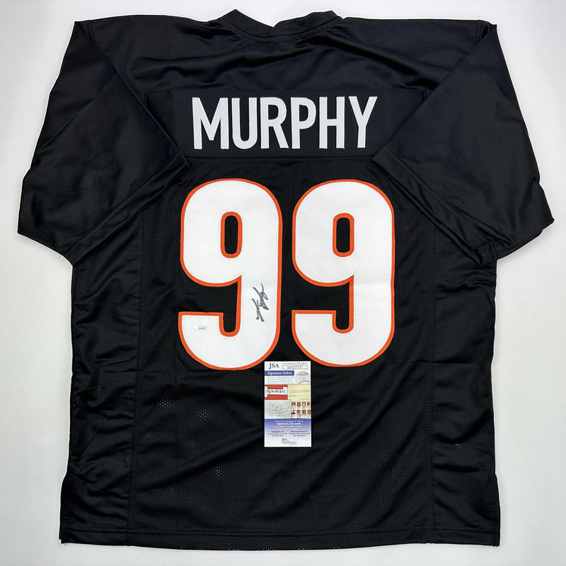 Autographed/Signed Myles Murphy Cincinnati Black Football Jersey JSA COA