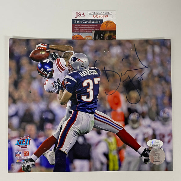 Autographed/Signed David Tyree The Catch Super Bowl XLII New York Giants 8x10 Football Photo JSA COA