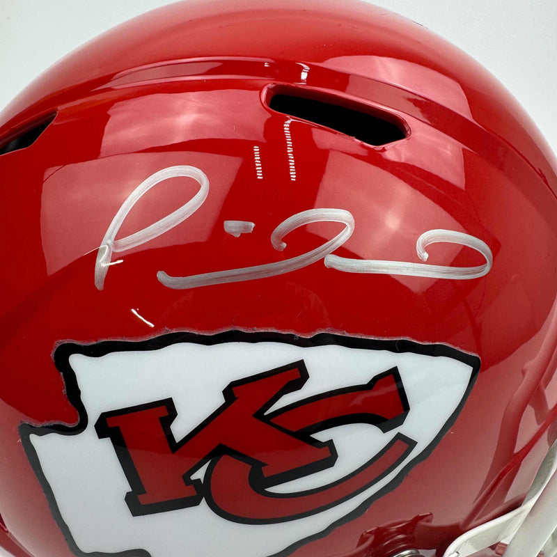 Autographed/Signed Patrick Mahomes Kansas City Chiefs Full Size FS F/S Football Helmet Fanatics COA