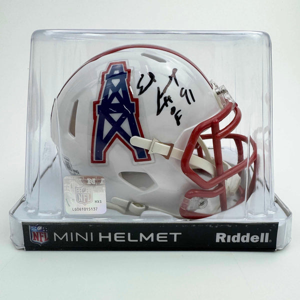 Autographed/Signed Earl Campbell Houston Oilers Mini Football Helmet JSA COA