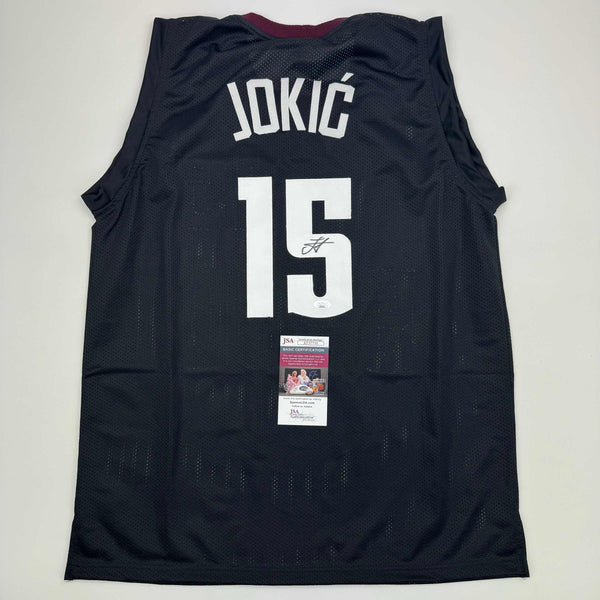 Autographed/Signed Nikola Jokic Denver Black 5280 City Edition Basketball Jersey JSA COA