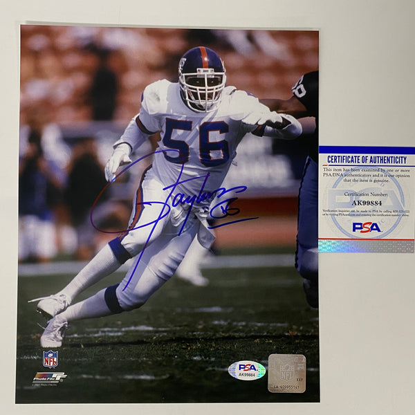 Autographed/Signed Lawrence Taylor New York Giants 8x10 Football Photo PSA/DNA COA