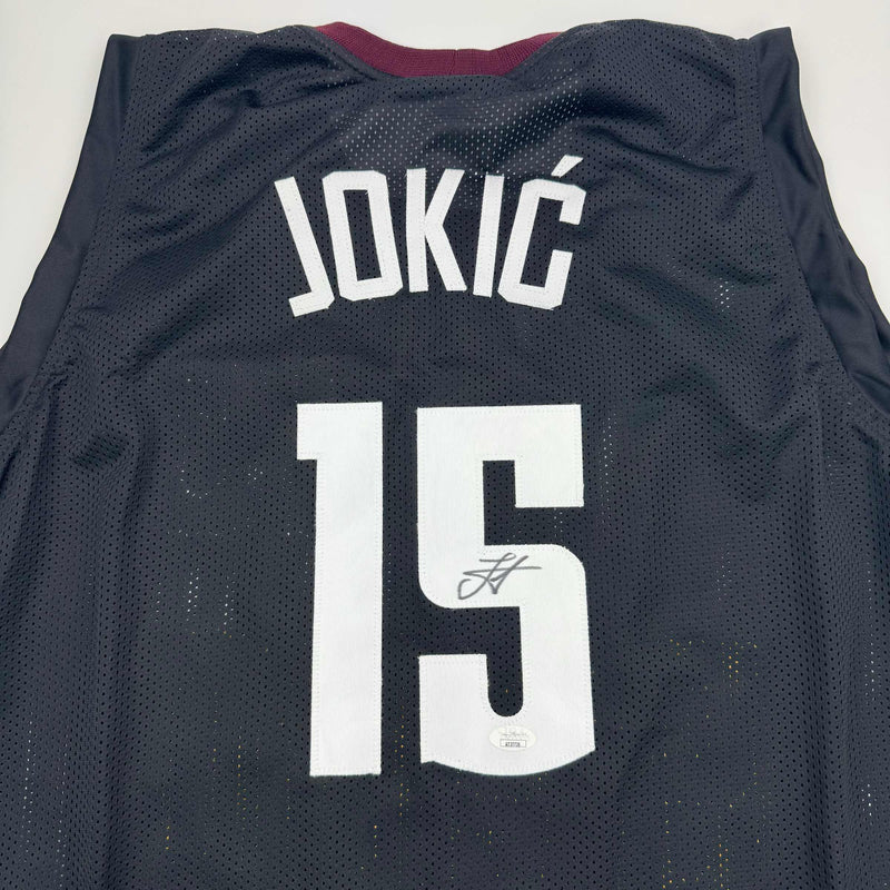 Autographed/Signed Nikola Jokic Denver Black 5280 City Edition Basketball Jersey JSA COA