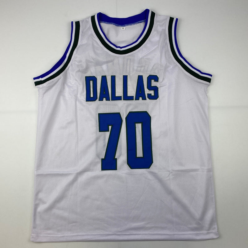 Autographed/Signed Dennis Rodman Dallas White Basketball Jersey JSA COA