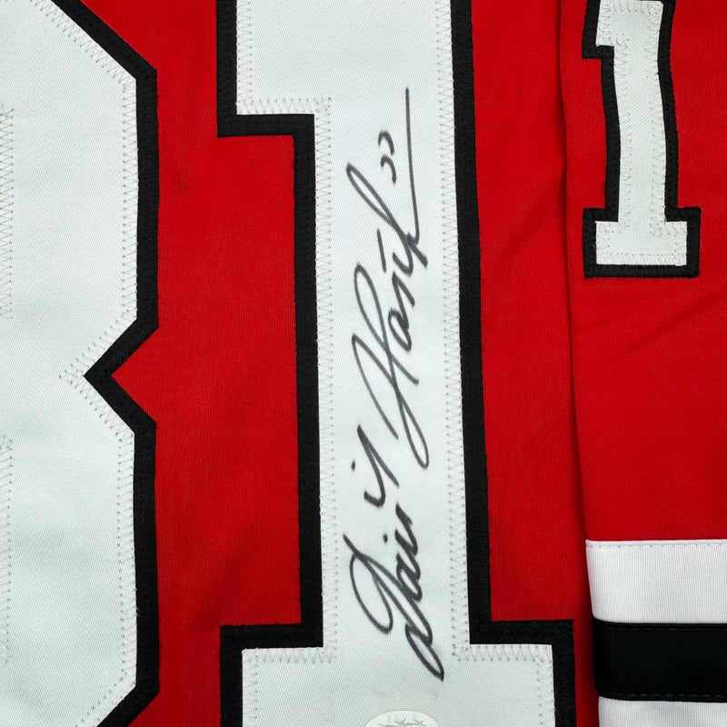Autographed/Signed Dominik Hasek Chicago Red Hockey Jersey JSA COA