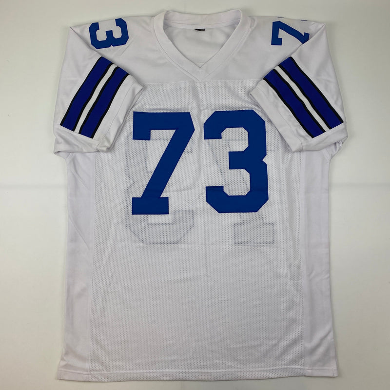 Autographed/Signed Larry Allen Dallas White Football Jersey JSA COA