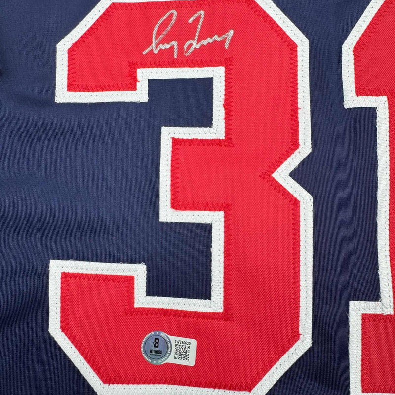 Autographed/Signed Greg Maddux Atlanta Blue Baseball Jersey JSA COA