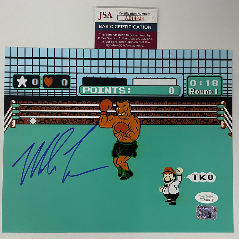 Autographed/Signed Mike Tyson Punchout Nintendo Video Game Boxing 8x10 Photo JSA COA
