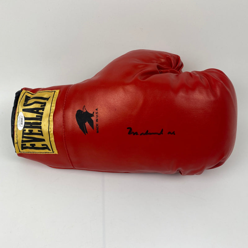 Autographed/Signed Muhammad Ali Red Everlast Boxing Glove JSA COA/LOA