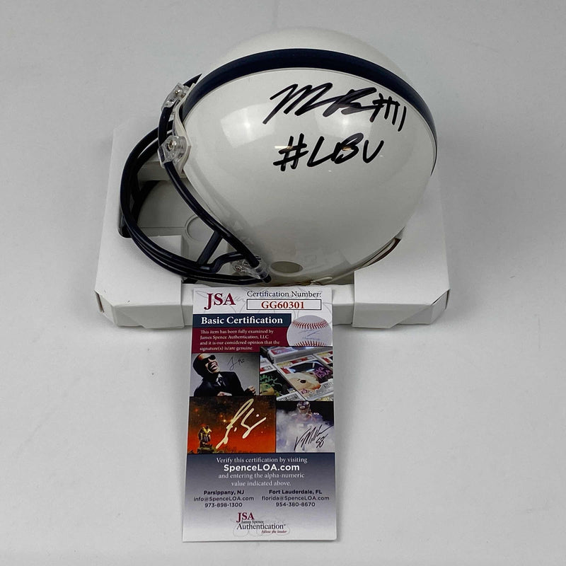 Autographed/Signed Micah Parsons LBU Penn State Nittany Lions Mini College Football Helmet JSA COA