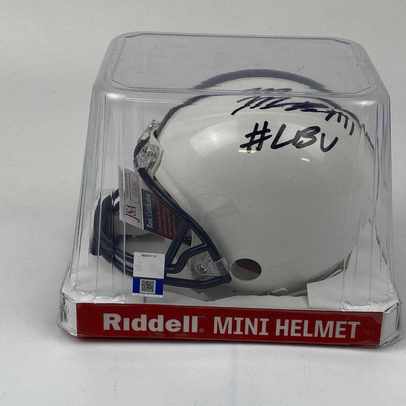 Autographed/Signed Micah Parsons LBU Penn State Nittany Lions Mini College Football Helmet JSA COA