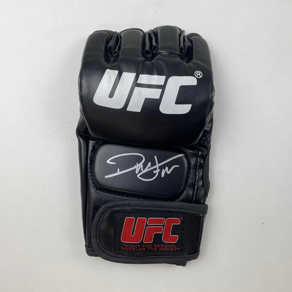 Autographed/Signed Deiveson Figueiredo UFC MMA Ultimate Fighting Black Glove Beckett BAS COA