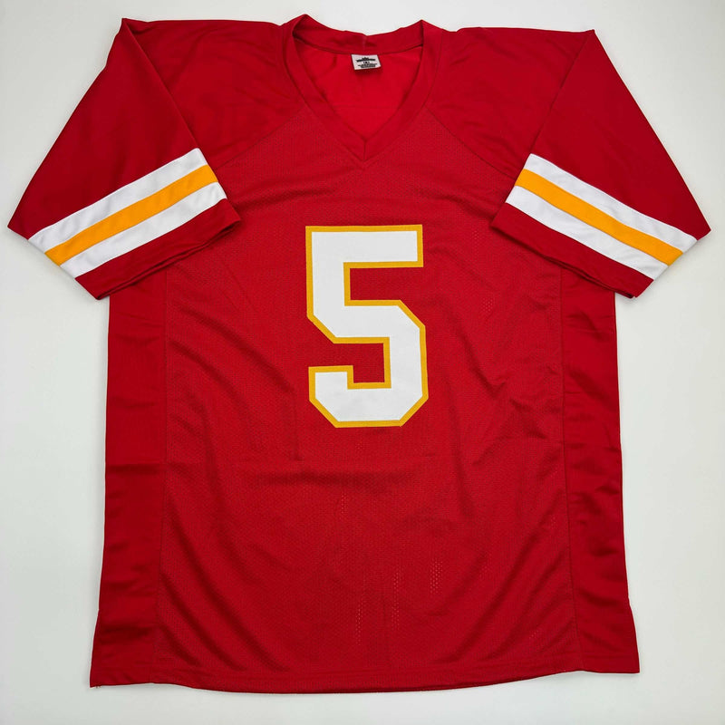 Autographed/Signed Marquise Hollywood Brown Kansas City Red Football Jersey JSA COA