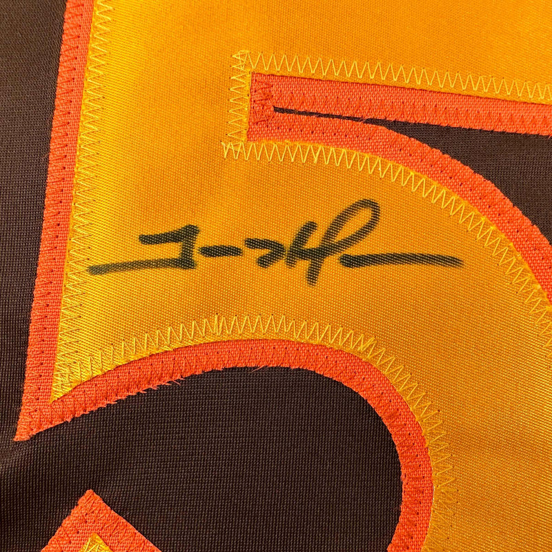 Autographed/Signed Trevor Hoffman San Diego Retro Brown Baseball Jersey Beckett BAS COA