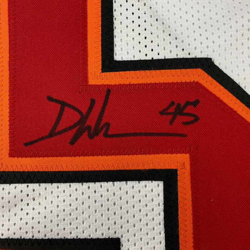 Autographed/Signed Devin White Tampa Bay White Football Jersey Beckett BAS COA