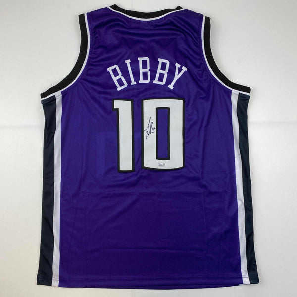 Autographed/Signed Mike Bibby Sacramento Purple Basketball Jersey Steiner COA
