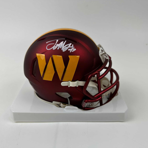 Autographed/Signed Terry McLaurin Washington Commanders Mini Football Helmet Beckett BAS COA