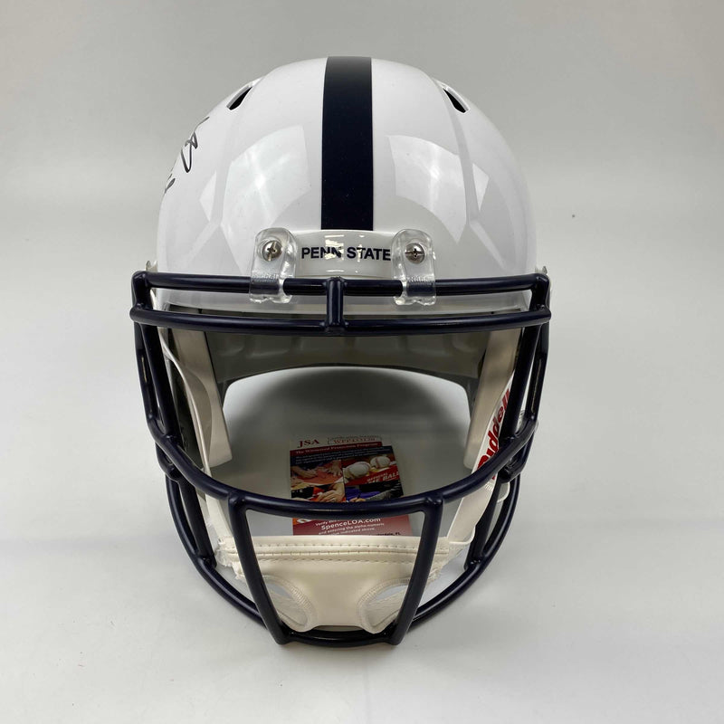 Autographed/Signed Miles Sanders Penn State Nittany Lions Full Size FS F/S Replica College Football Helmet JSA COA