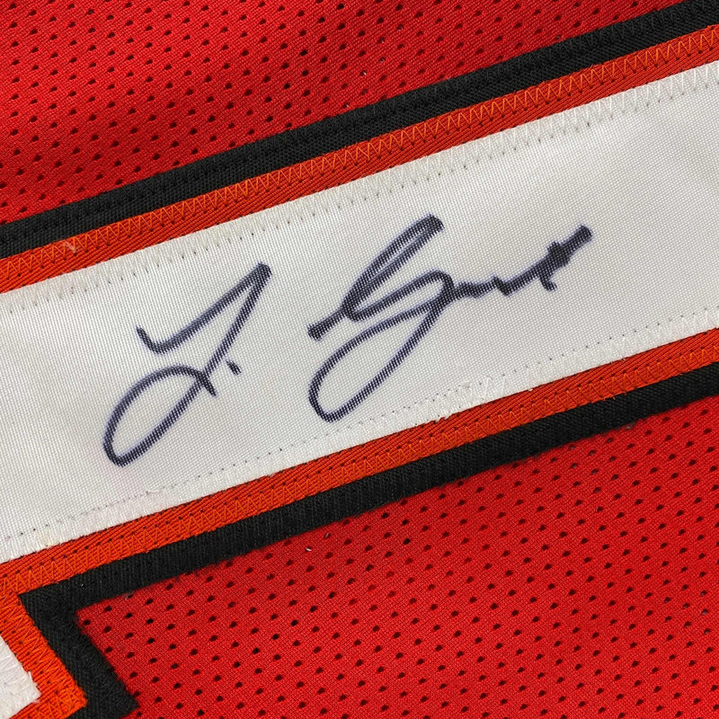 Autographed/Signed Leonard Fournette Tampa Bay Red Football Jersey JSA COA