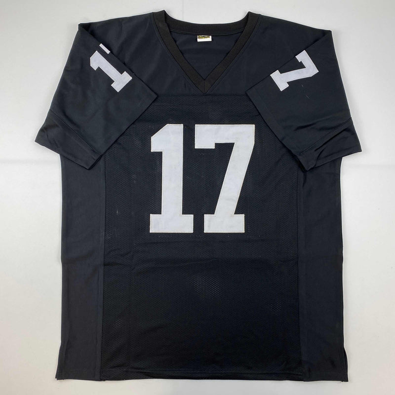 Autographed/Signed Davante Adams Las Vegas Oakland Black Football Jersey Beckett BAS COA