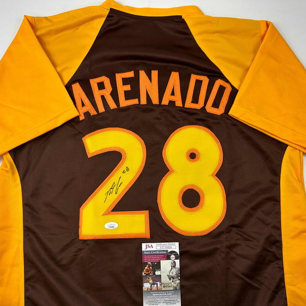 Autographed/Signed Nolan Arenado 2016 All-Star Game Brown Baseball Jersey JSA COA