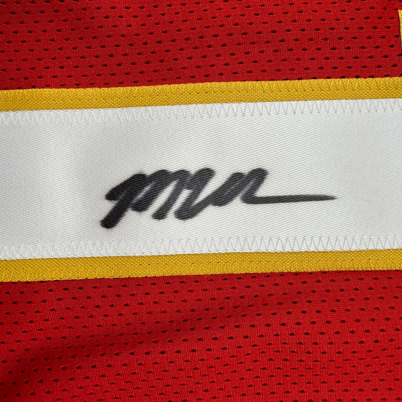 Autographed/Signed Marquez Valdes-Scantling Kansas City Red Football Jersey JSA COA