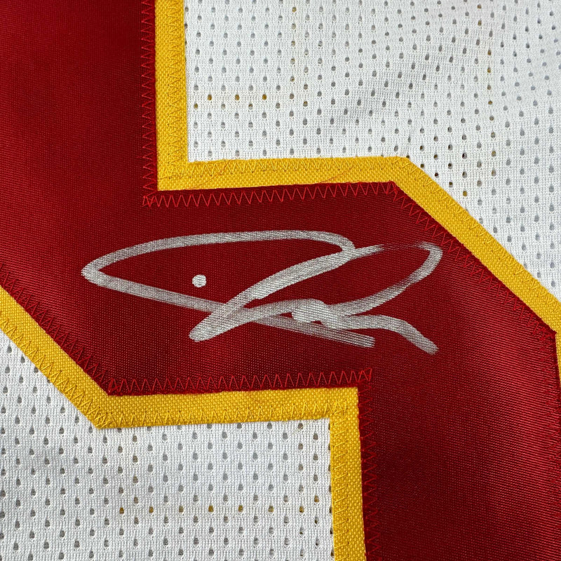 Autographed/Signed Chris Jones Kansas City White Football Jersey JSA COA