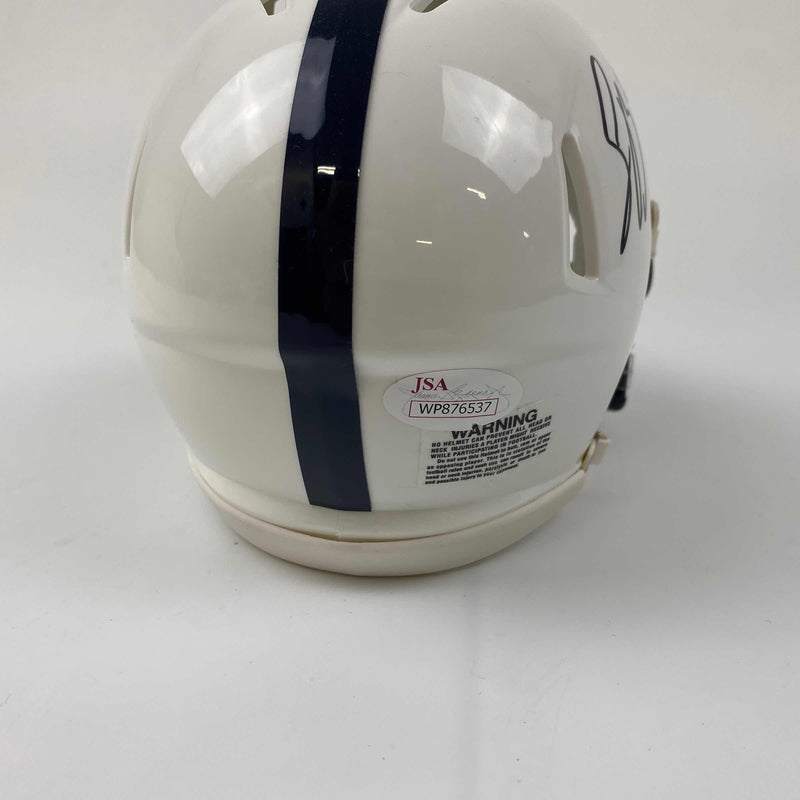 Autographed/Signed Saquon Barkley Penn State Nittany Lions Mini College Football Helmet JSA COA