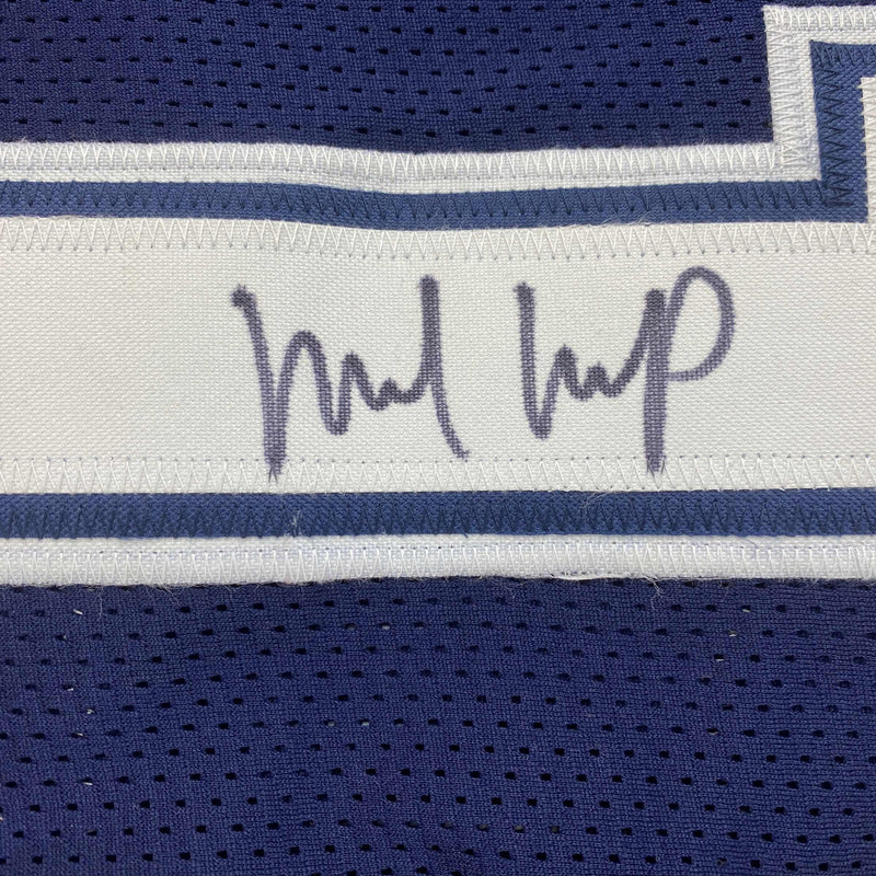 Autographed/Signed Michael Gallup Dallas Blue Football Jersey JSA COA