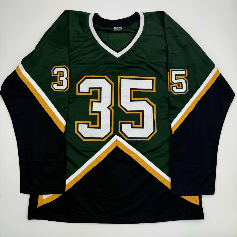 Autographed/Signed Marty Turco Dallas Green Hockey Jersey JSA COA