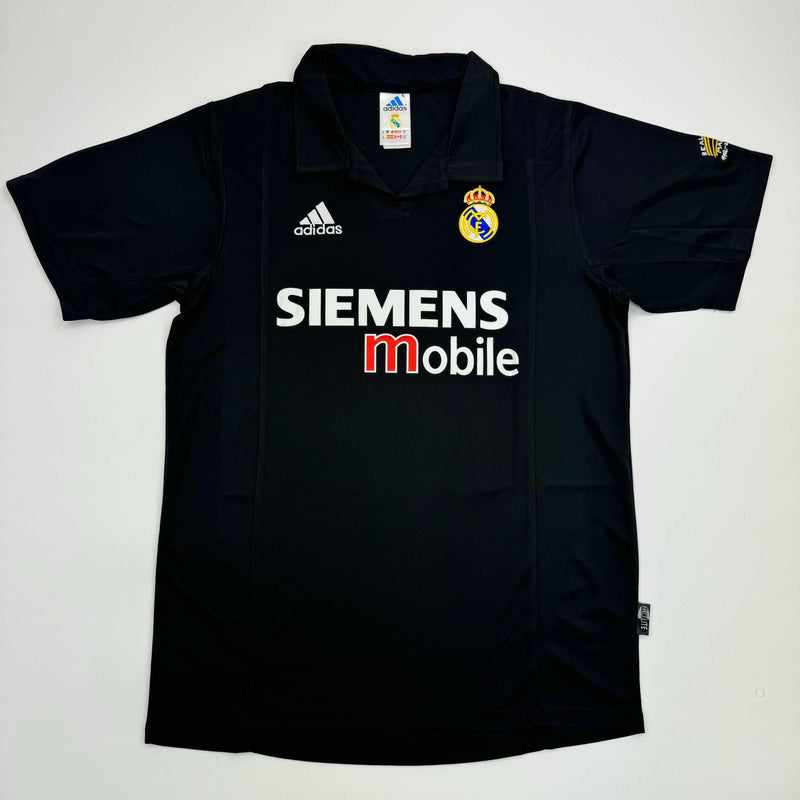 Autographed/Signed Ronaldo Nazario Real Madrid Black Soccer Jersey Beckett BAS COA