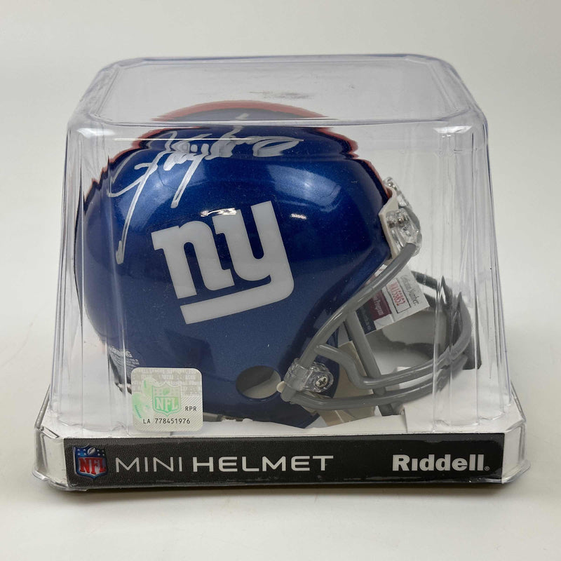 Autographed/Signed Lawrence Taylor New York Giants Mini Football Helmet JSA COA