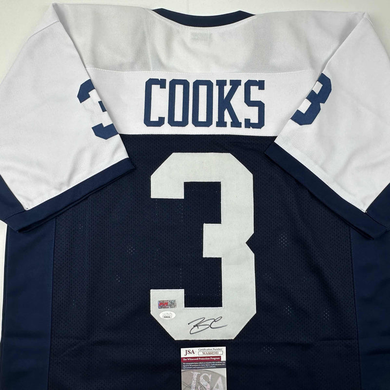Autographed/Signed Brandin Cooks Dallas Thanksgiving Day Football Jersey JSA COA
