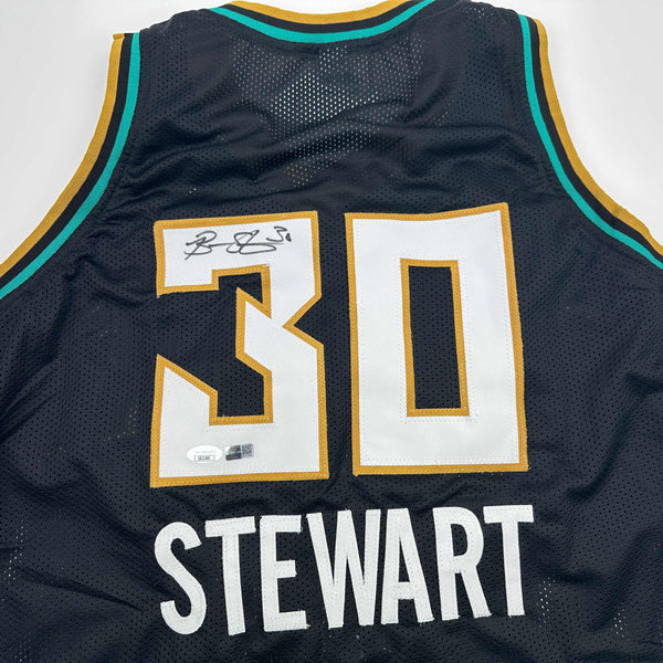 Autographed/Signed Breanna Stewart New York Black Basketball Jersey JSA COA
